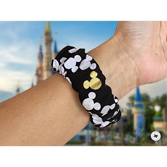Mickey Mouse Gold Scrunchies Watch Band for Apple Watch 42 44 45 49mm Ultra - Picture 2 of 4